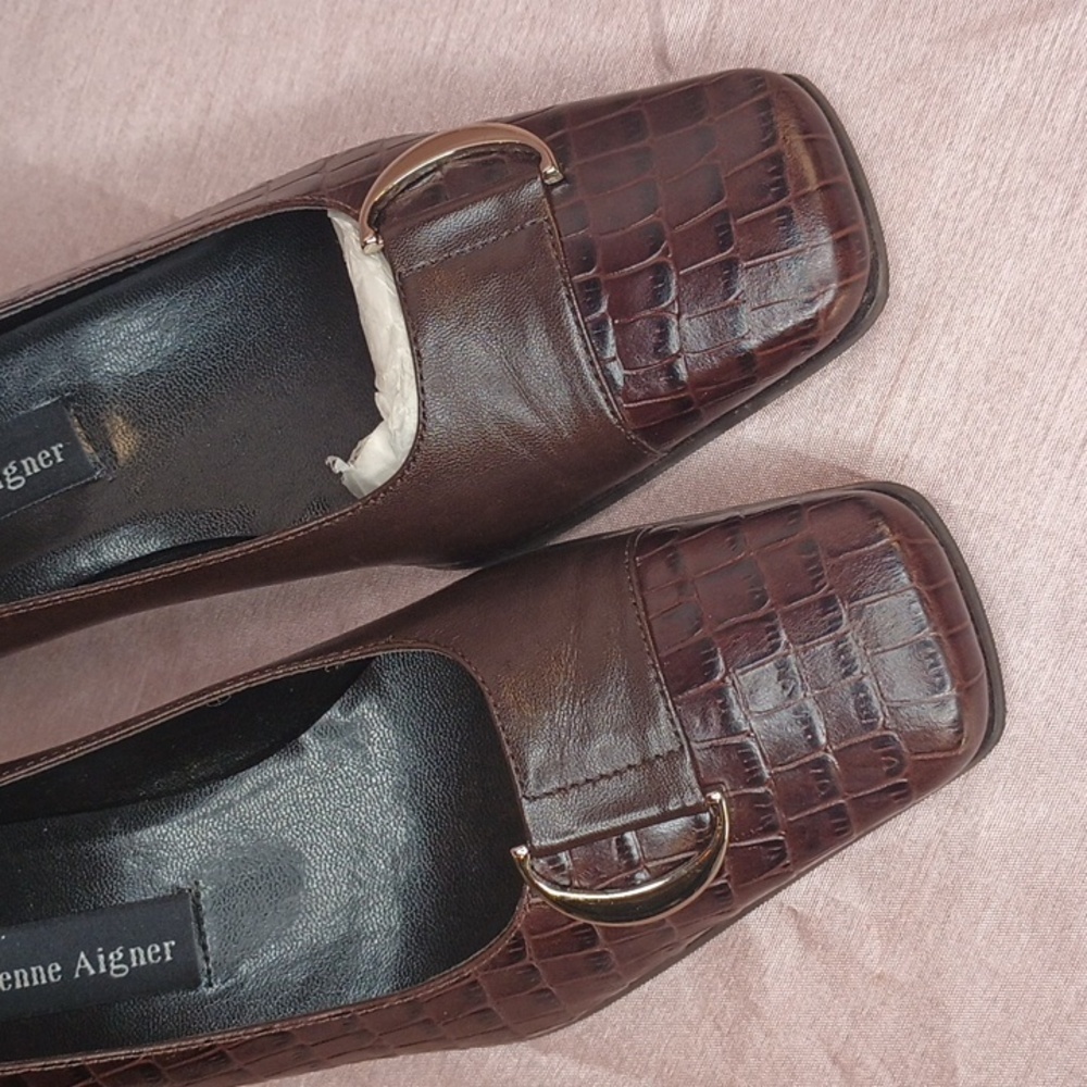 Aigner leather loafers 8.5 - Picture 5 of 12